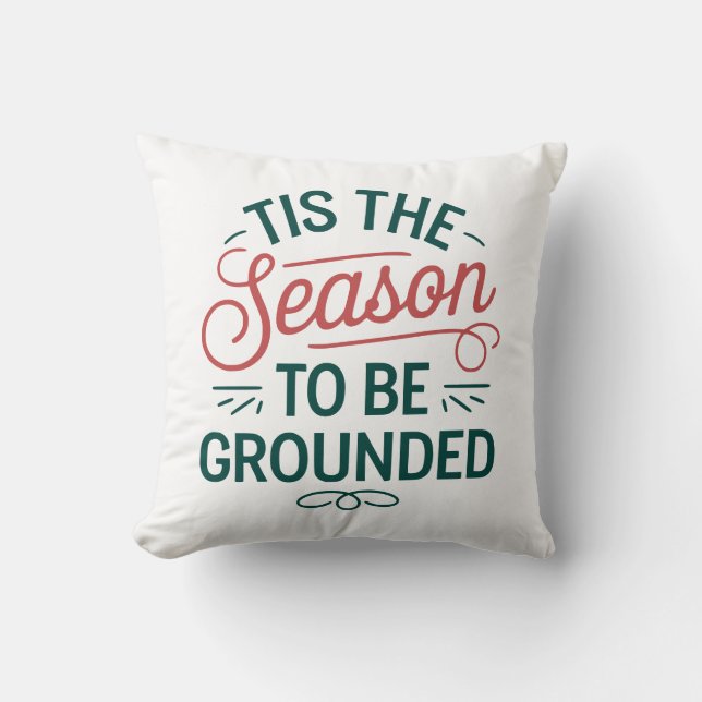 Customisable Holiday Quote Throw Pillow (Front)