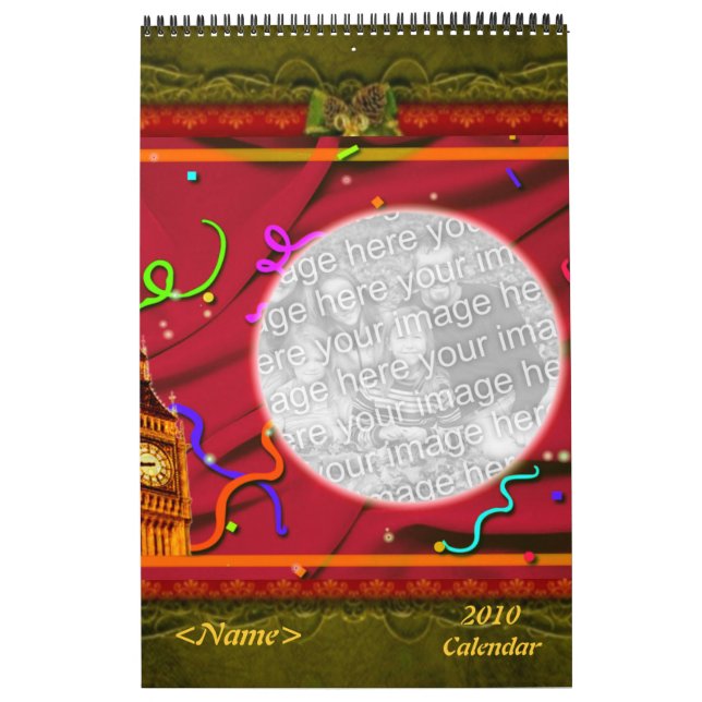 Customisable Holidays Photo Frames 2010 Calendar (Cover)