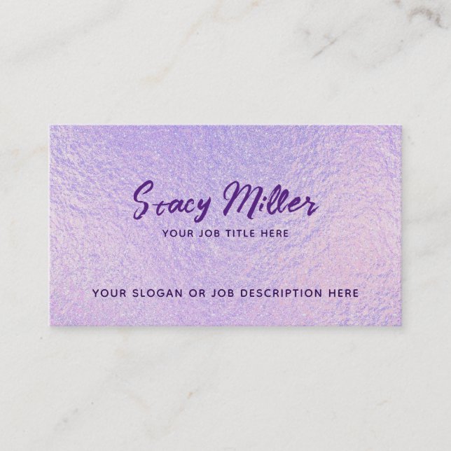 Customisable Holographic Business Cards (Front)