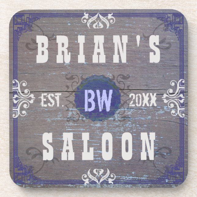 Customisable Home Bar Beer Saloon Coaster (Front)