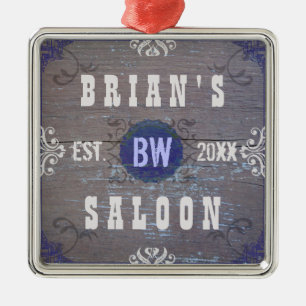 Customisable Home Bar Beer Saloon Metal Tree Decoration