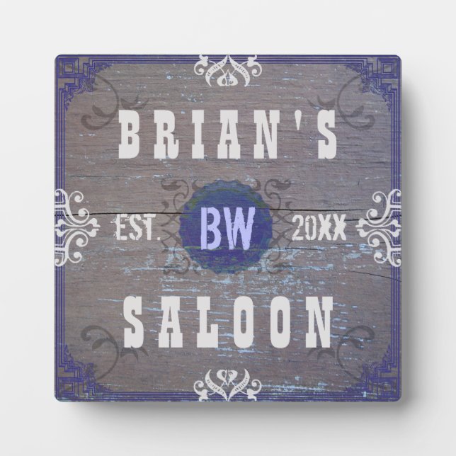 Customisable Home Bar Beer Saloon Plaque (Front)