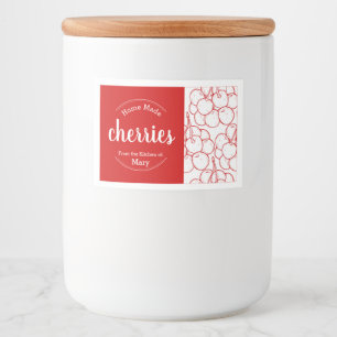 Customisable Home Made Cherries Food Label