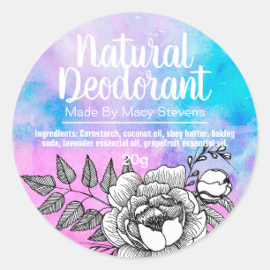 Customisable Homemade Deodorant Label