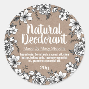 Customisable Homemade Deodorant Label