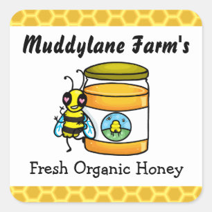 Customisable Honey jar Sticker