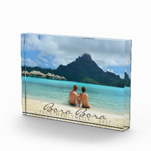 Customisable honeymoon souvenir photo block