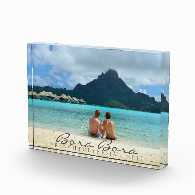 Customisable honeymoon souvenir photo block (Right)