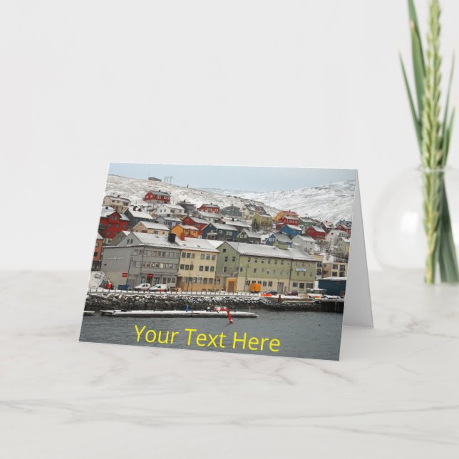 Customisable Honningsvåg, Norway Card (Front)