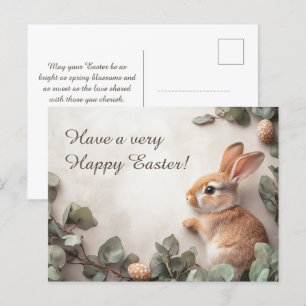 Customisable 🐇Hoppy Easter Delight Holiday Postcard