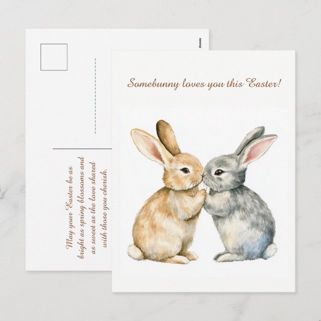 Customisable 🐇Hoppy Easter Delight Holiday Postcard (Front/Back)