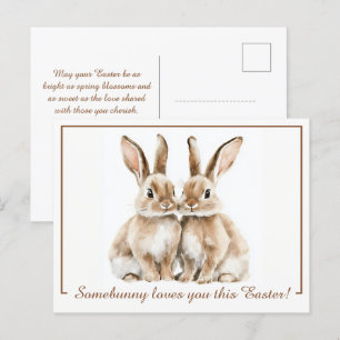 Customisable 🐇Hoppy Easter Delight Holiday Postcard