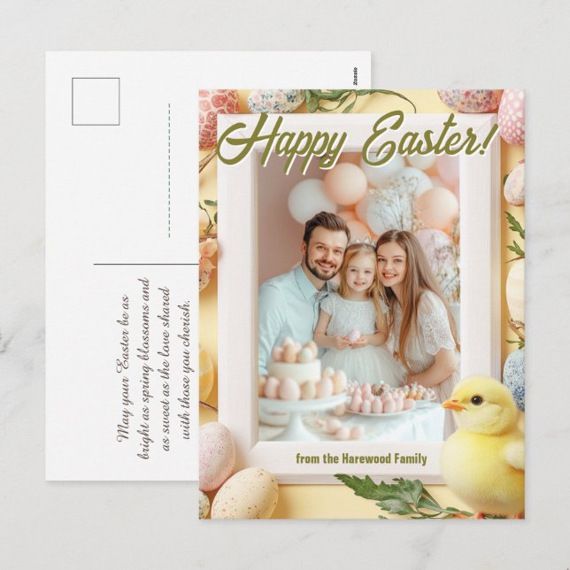 Customisable 🐇Hoppy Easter Extravaganza Holiday Postcard (Front/Back)