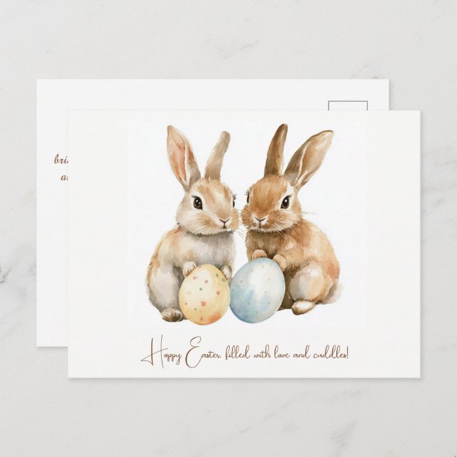 Customisable 🐇Hoppy Easter Parade Holiday Postcard (Front/Back)