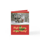 Customisable Horse Drawn Sleigh Holiday Card