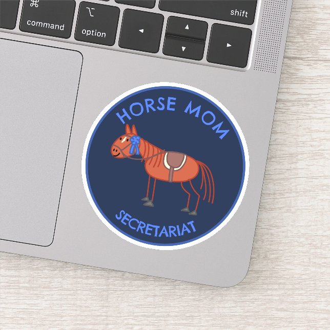 Customisable: Horse Mum - Chestnut Horse Doodle (Detail)