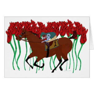 Customisable Horse Racing w/ Roses Design