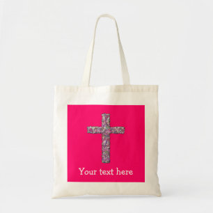 Customisable Hot Pink Cross Tote Bag