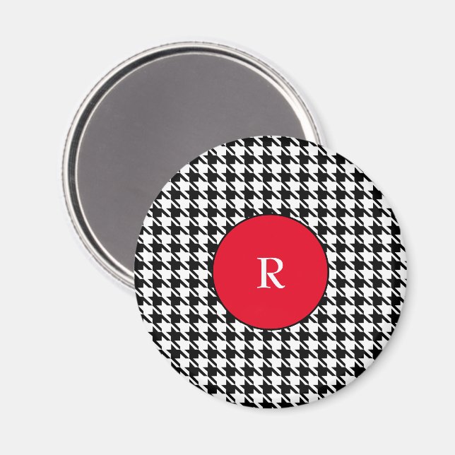 Customisable Houndstooth 2.25" Button Magnet (Front/Back)