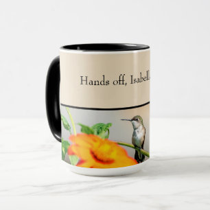 Customisable hummingbird mug