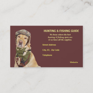 Customisable Hunting/Fishing Guide Business Card