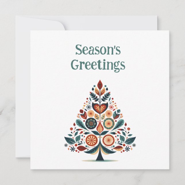  Customisable Hygge Scandinavian Minimalist   Holiday Card (Front)