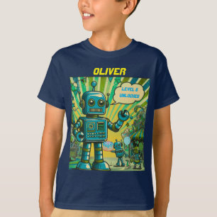 Customisable I am the Birthday boy robot T-Shirt