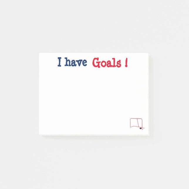 Customisable I have Goals Post It's Post-it Notes (Front)