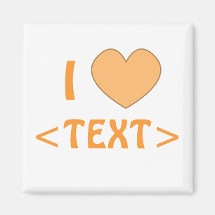 Customisable I Heart Magnet 0008
