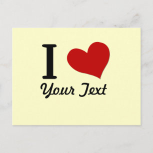 Customisable I Heart Postcard