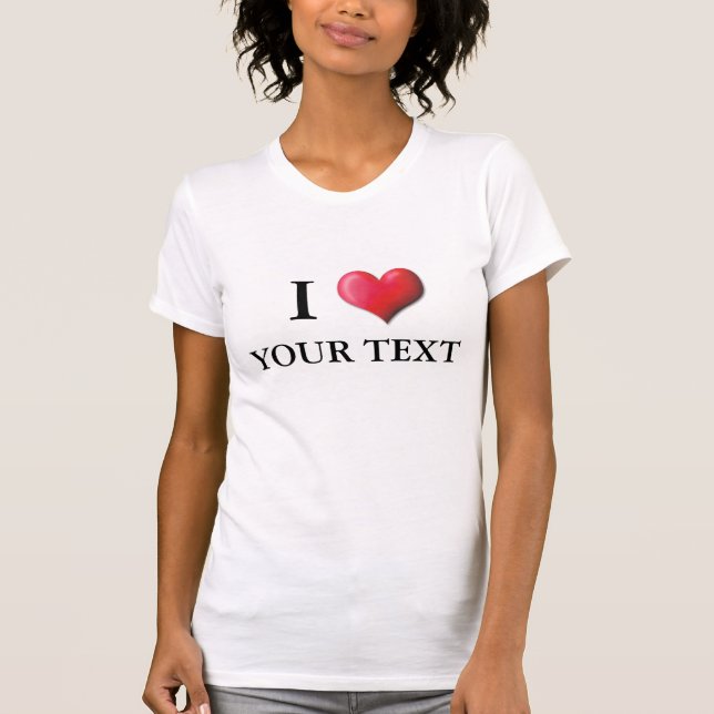 Customisable I Heart Shirt 0002 (Front)