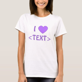 Customisable I Heart Shirt 0006