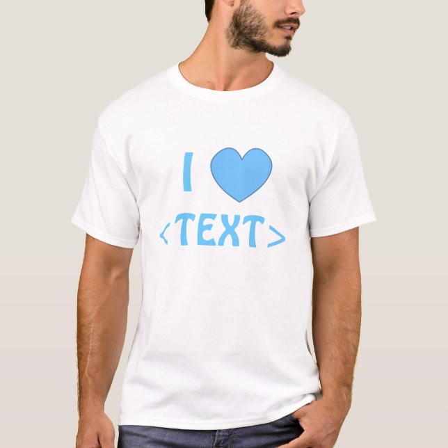Customisable I Heart Shirt 0007 (Front)