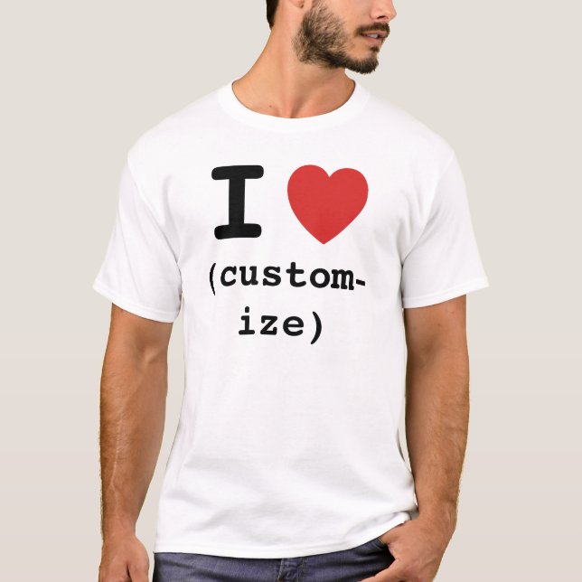 Customisable I heart t-shirt (Front)