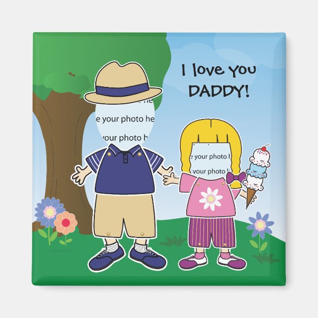 Customisable I Love You Daddy Magnet (Front)