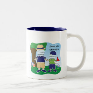 Customisable I Love You Grandpa Two-Tone Coffee Mug