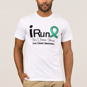 Customisable I Run For Liver Cancer Awareness T-Shirt