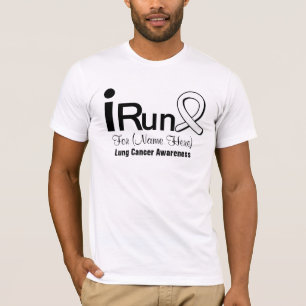 Customisable I Run For Lung Cancer Awareness T-Shirt