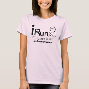 Customisable I Run For Lung Cancer Awareness T-Shirt