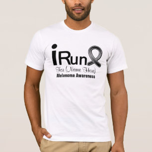 Customisable I Run For Melanoma Awareness T-Shirt