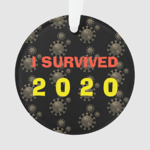 Customisable I survived 20xx coronavirus repeat Ornament