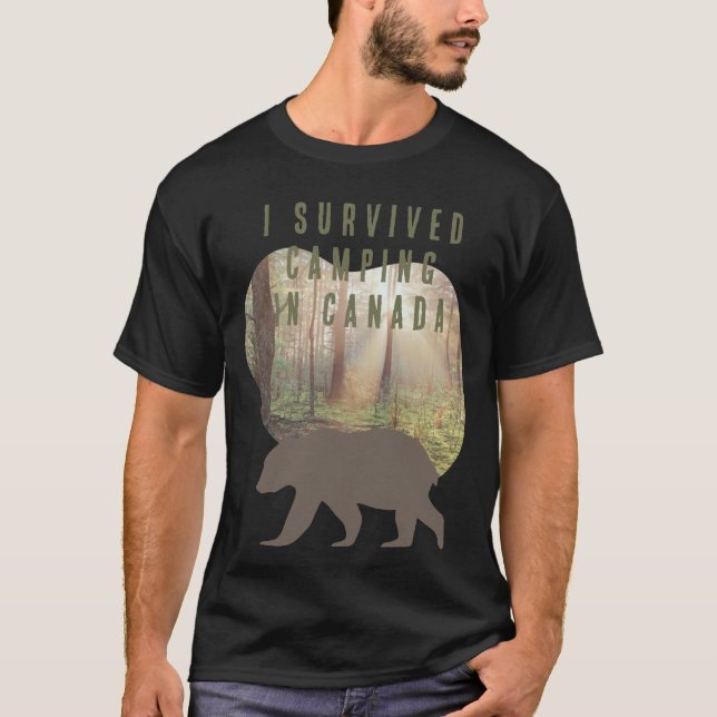 Customisable I survived camping in Canada T-Shirt (Front)