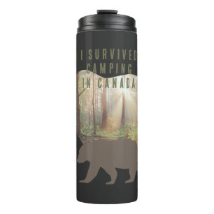 Customisable I survived camping in Canada Thermal Tumbler