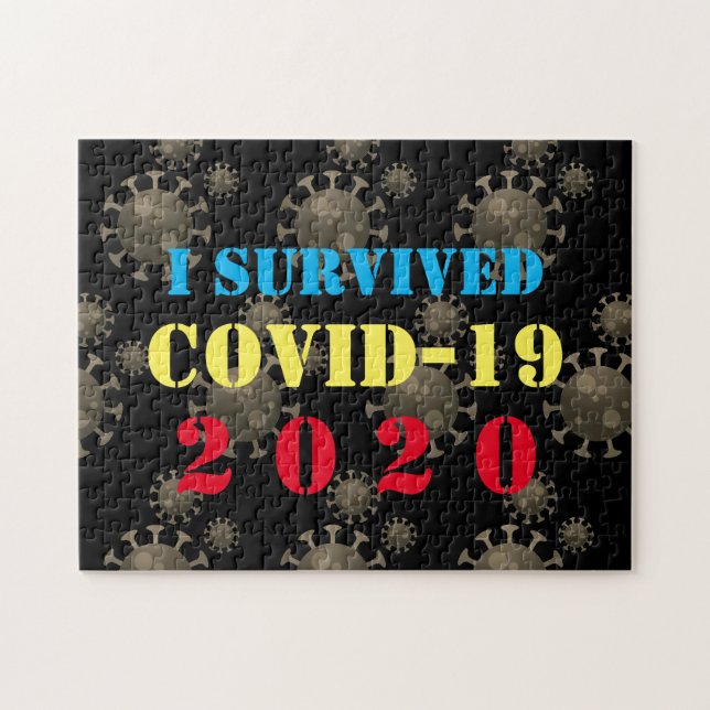 Customisable I survived COVID-19 2020 Jigsaw Puzzle (Horizontal)