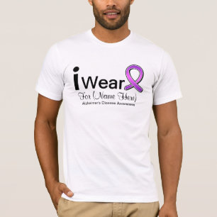 Customisable I Wear an Alzheimer's Disease Ribbon T-Shirt