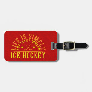 Customisable Ice Hockey Fan Baggage Tag