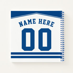 Customisable Ice Hockey Jersey Notebook