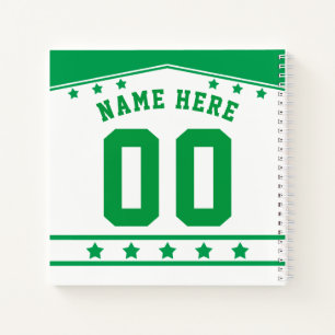 Customisable Ice Hockey Jersey Notebook
