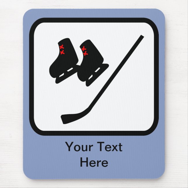 Customisable Ice Hockey Logo Mouse Mat (Front)