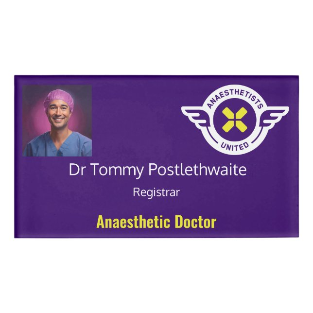 Customisable ID Badge with photo (Front)